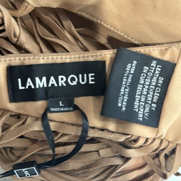 NWT LAMARQUE x REVOLVE Sabbi Suede Top in Sand Large - Picture 9 of 11